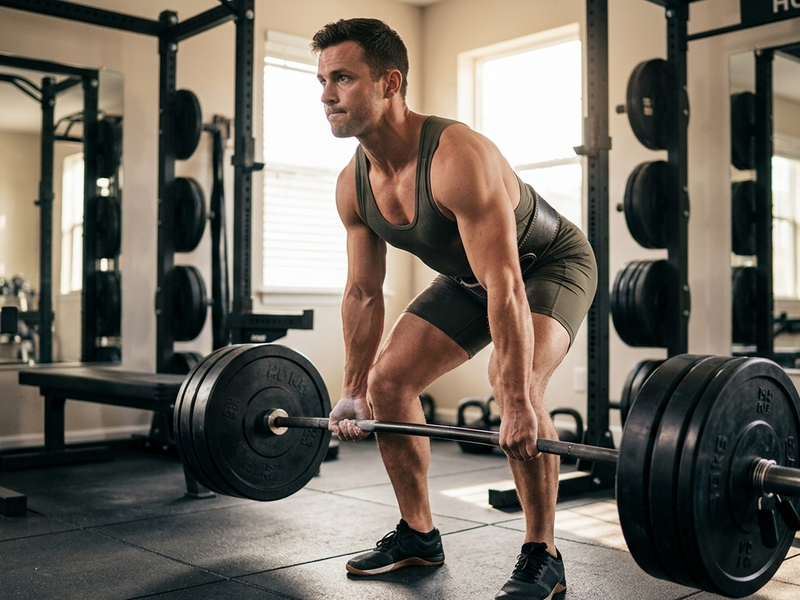 Ein Mann trainiert mit einem Powerlifting-Trainingsplan